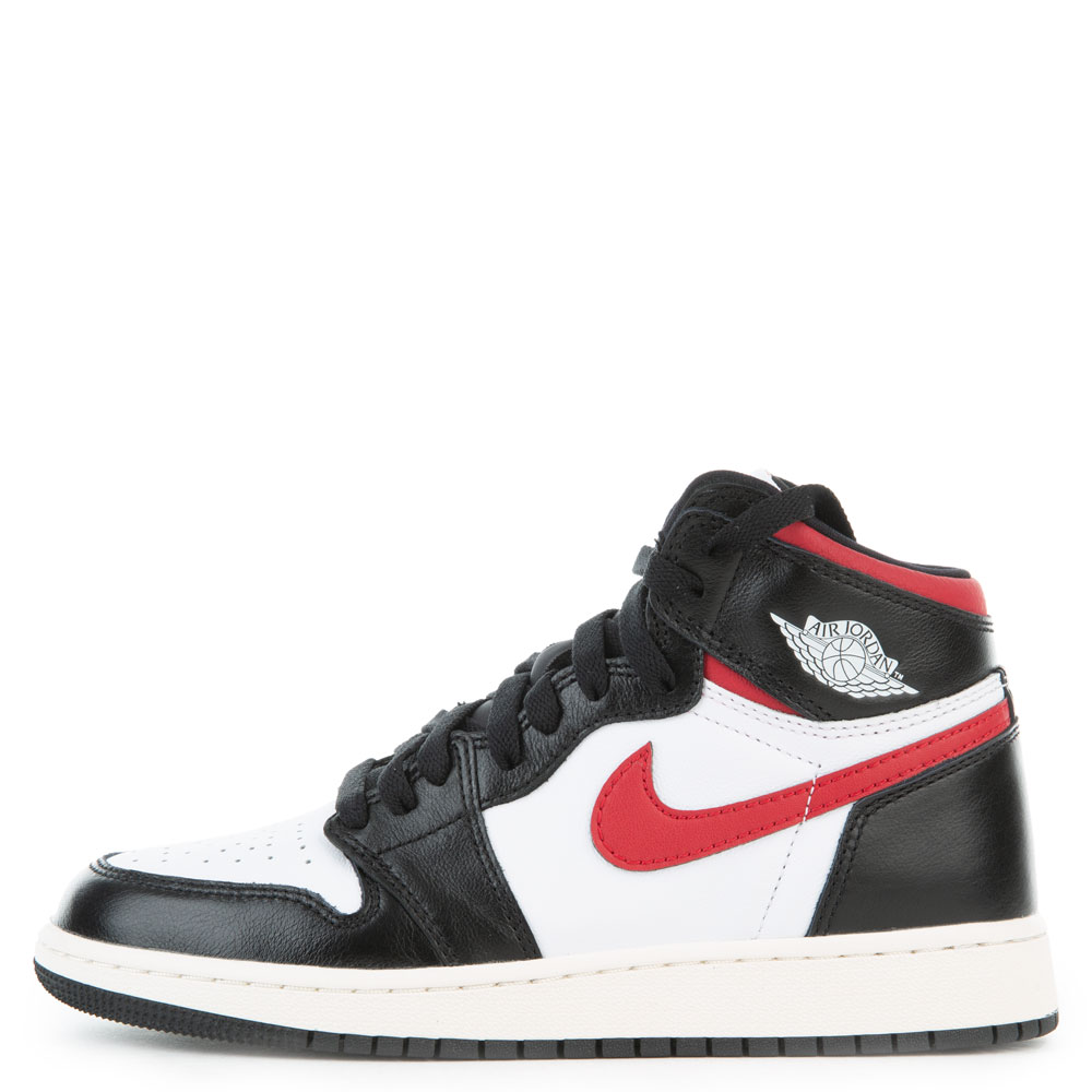 Gs Air Jordan 1 Retro High Og Kids Black Gym Red White Sail