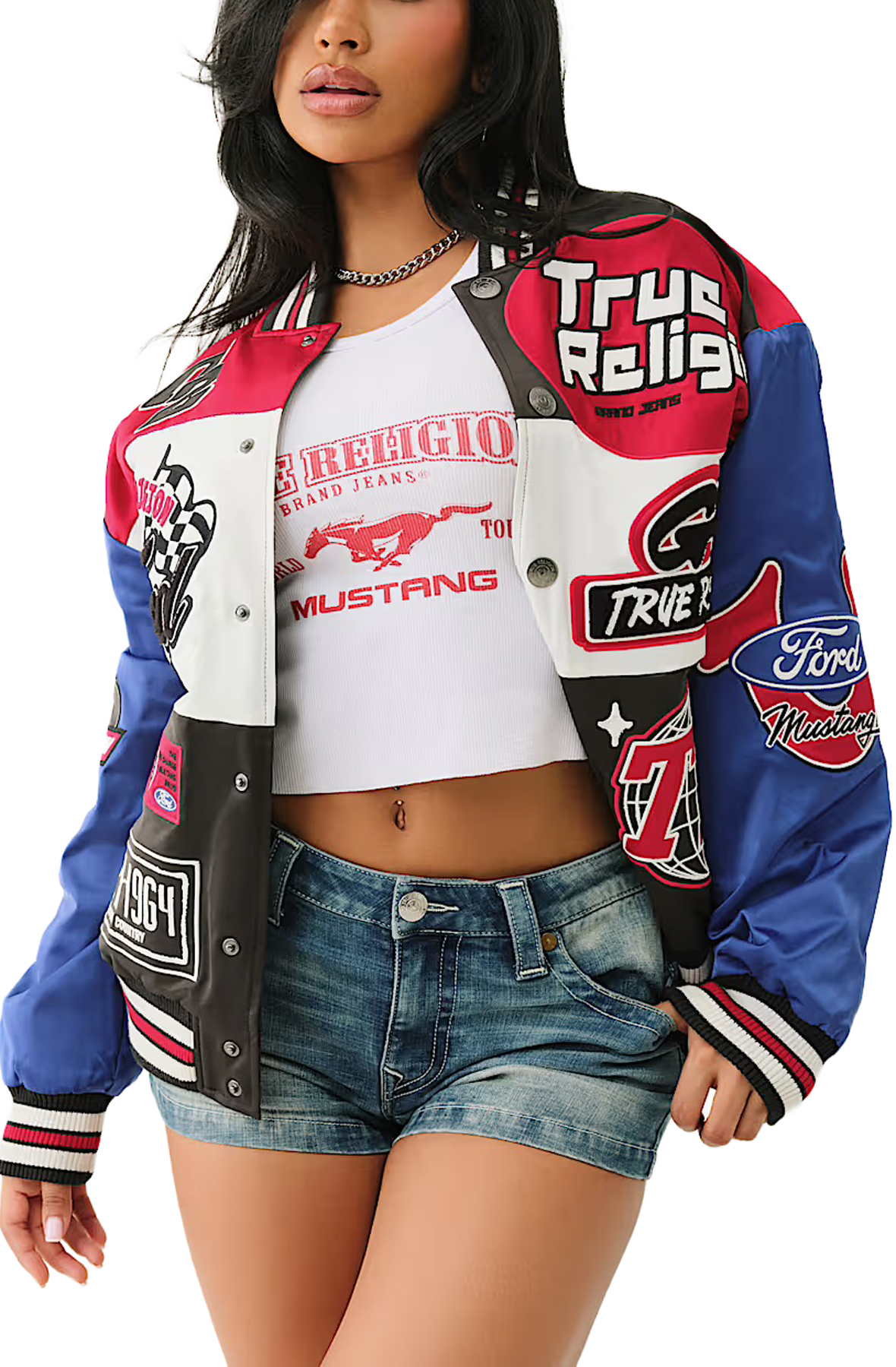 TRUE RELIGION Ford X True Religion Oversized Bomber Jacket 209402C