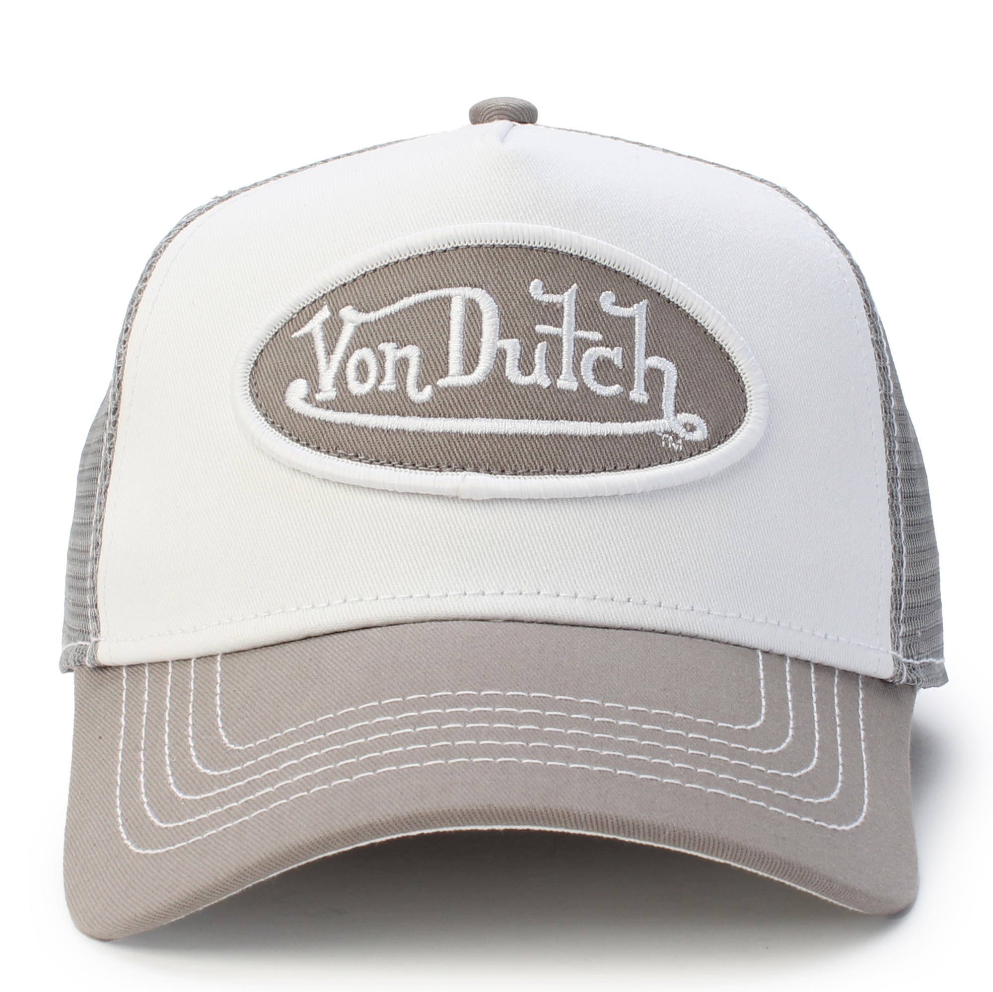 Von Dutch × darcsport コラボ　グレー ダメージキャップ Von Dutch Destroyed Twill Trucker Snapback Washed Black | Culture 帽子