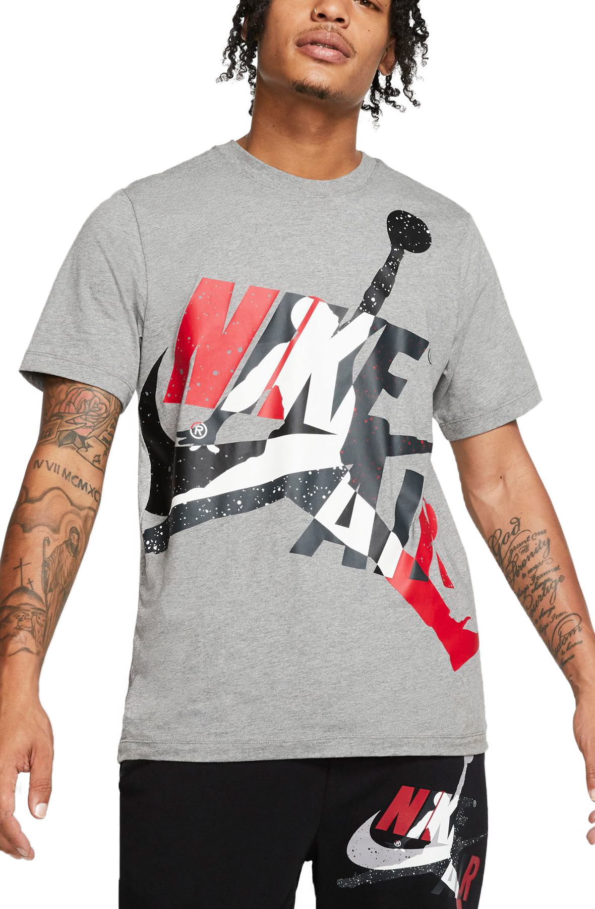 Nike Men's Jordan Jumpman Classics Short Sleeve Graphic Tee / T-Shirt /  Tshirt - Carbon Heather