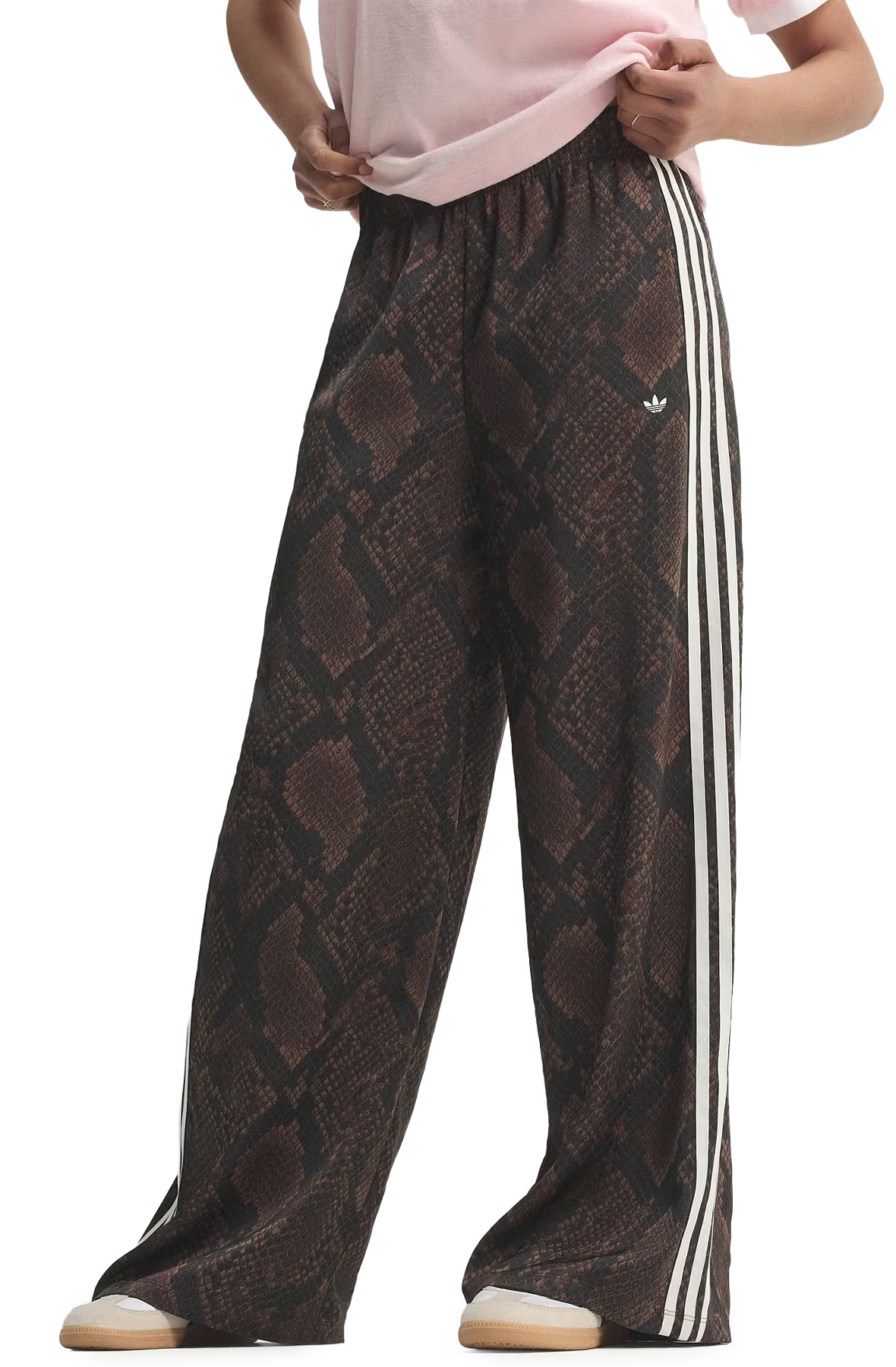 フミカウチダ　シアーシュリンクパンツ ADIDAS Satin Snake Print Wide Leg Track Pants KX1887 - Shiekh