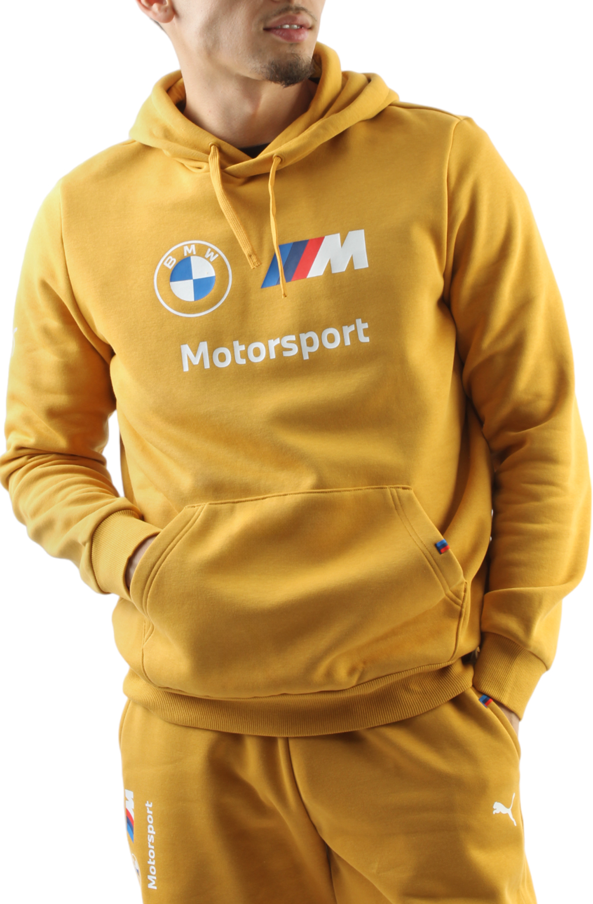 Puma BMW MMS Essentials Fleece Men Yellow Track pant (XS)