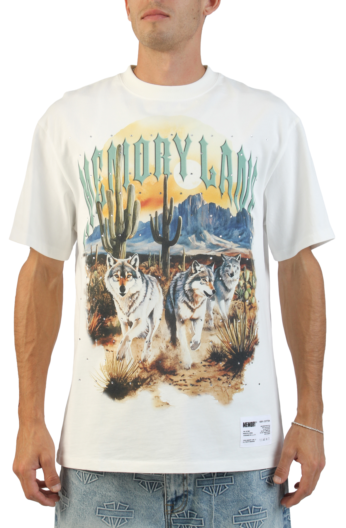 MEMORY LANE Running Wolves T-Shirt ML-HO25-022 - Shiekh