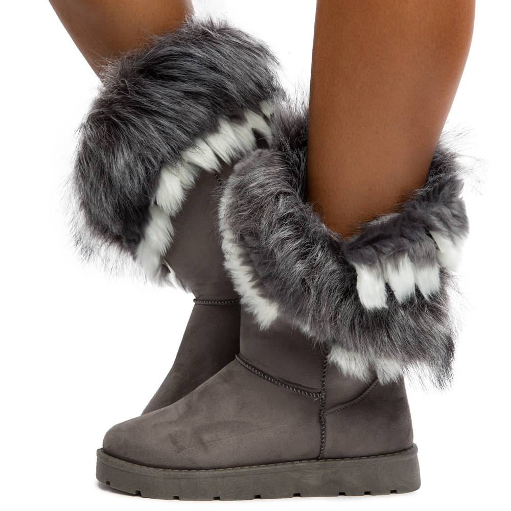 womens faux fur boots