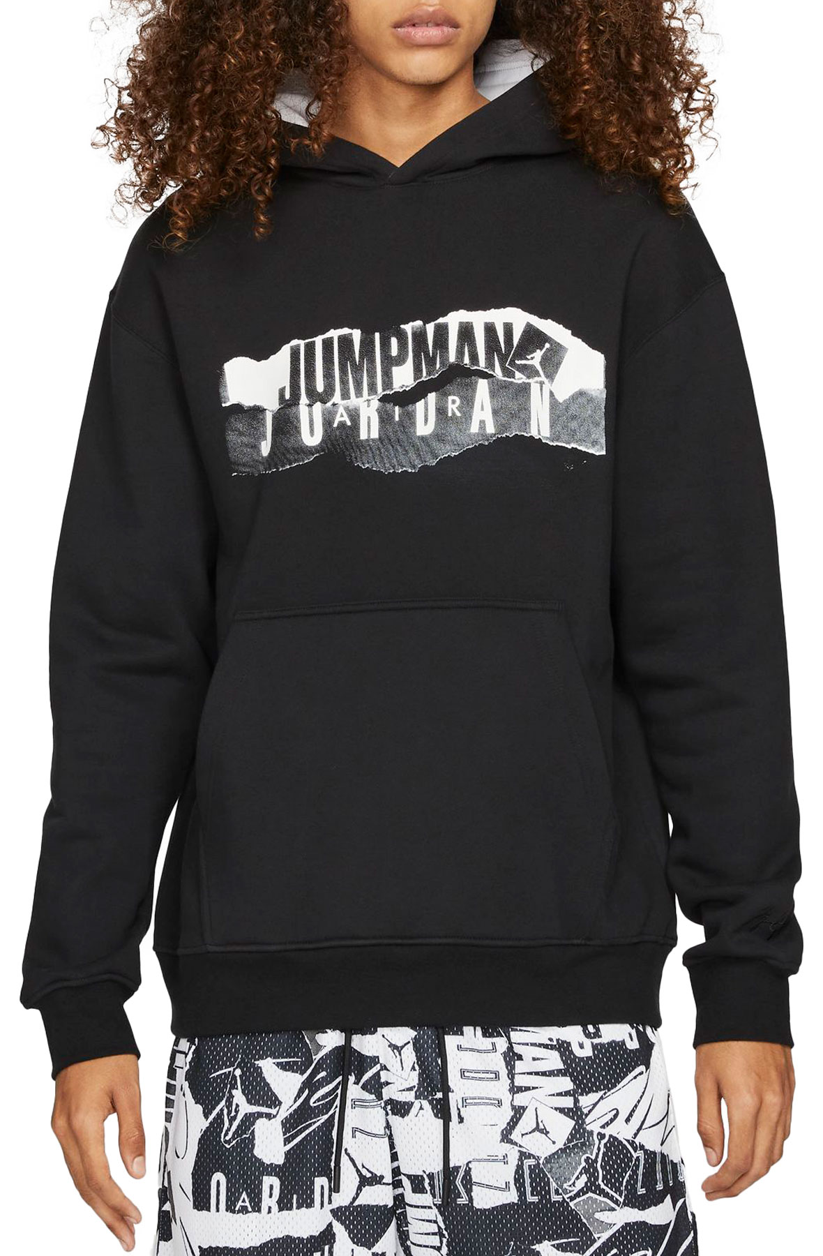 Essential Fleece Graphic HoodieWhite/White