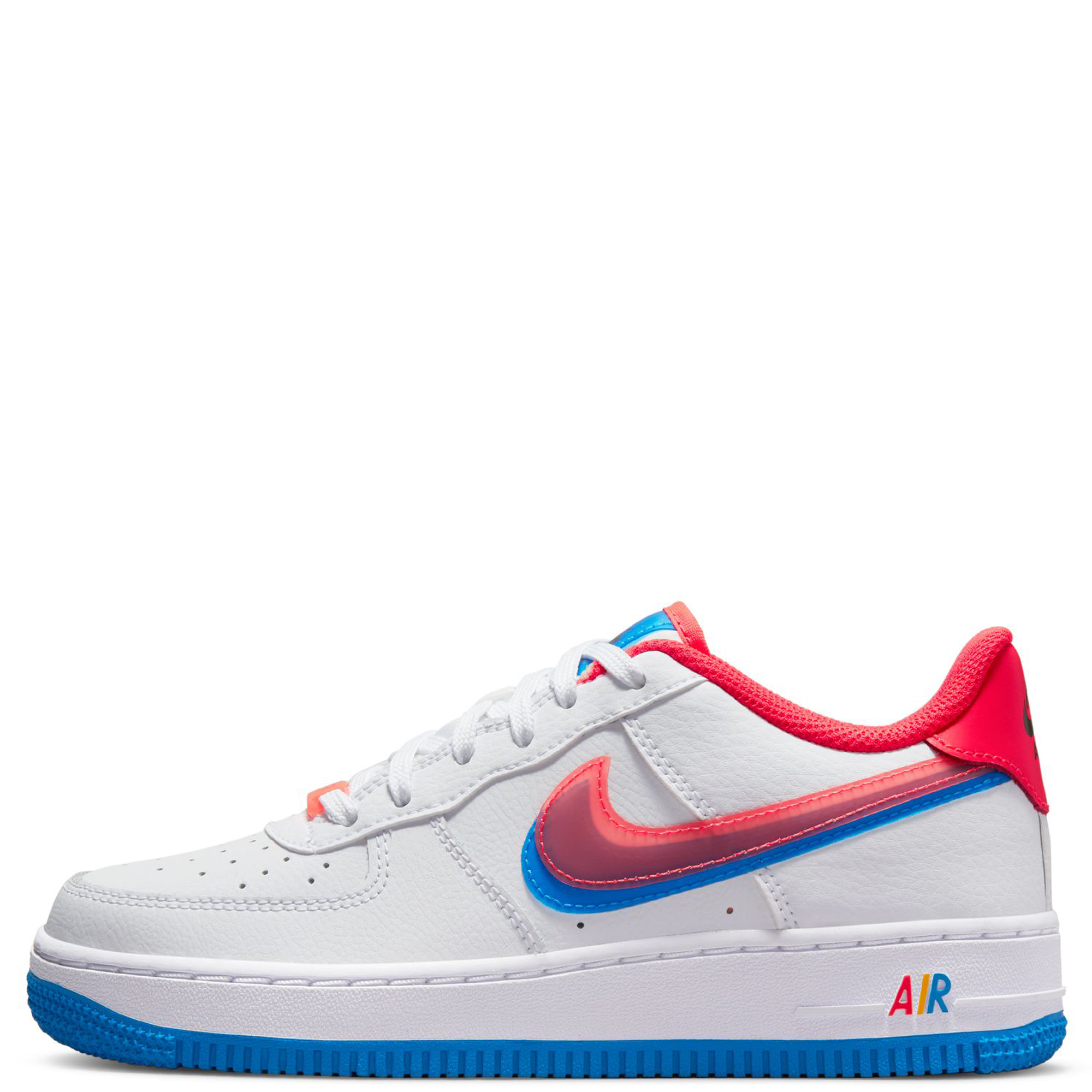 nike white & blue air force 1 lv8 3 trainers youth
