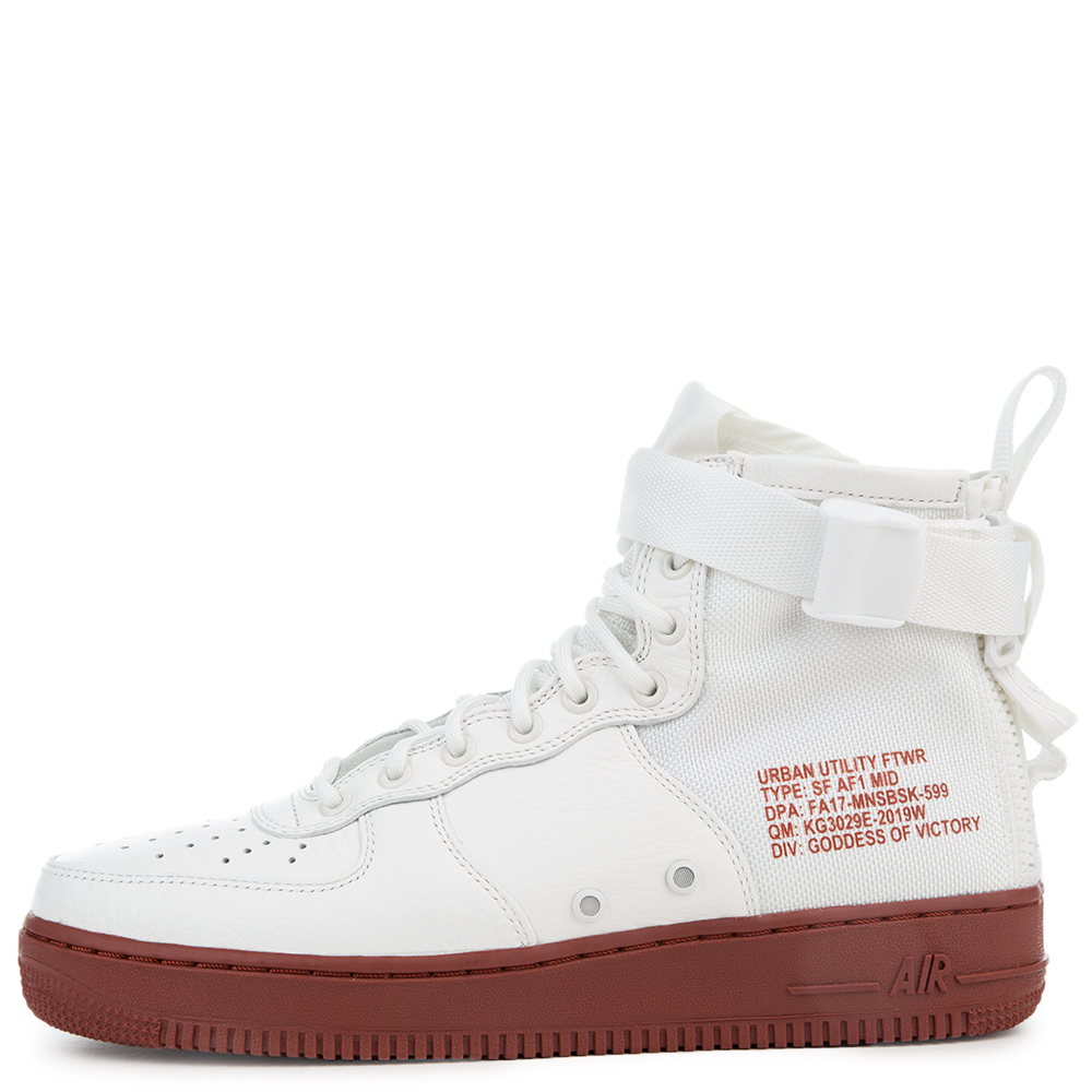 sf air force 1 mid red ivory