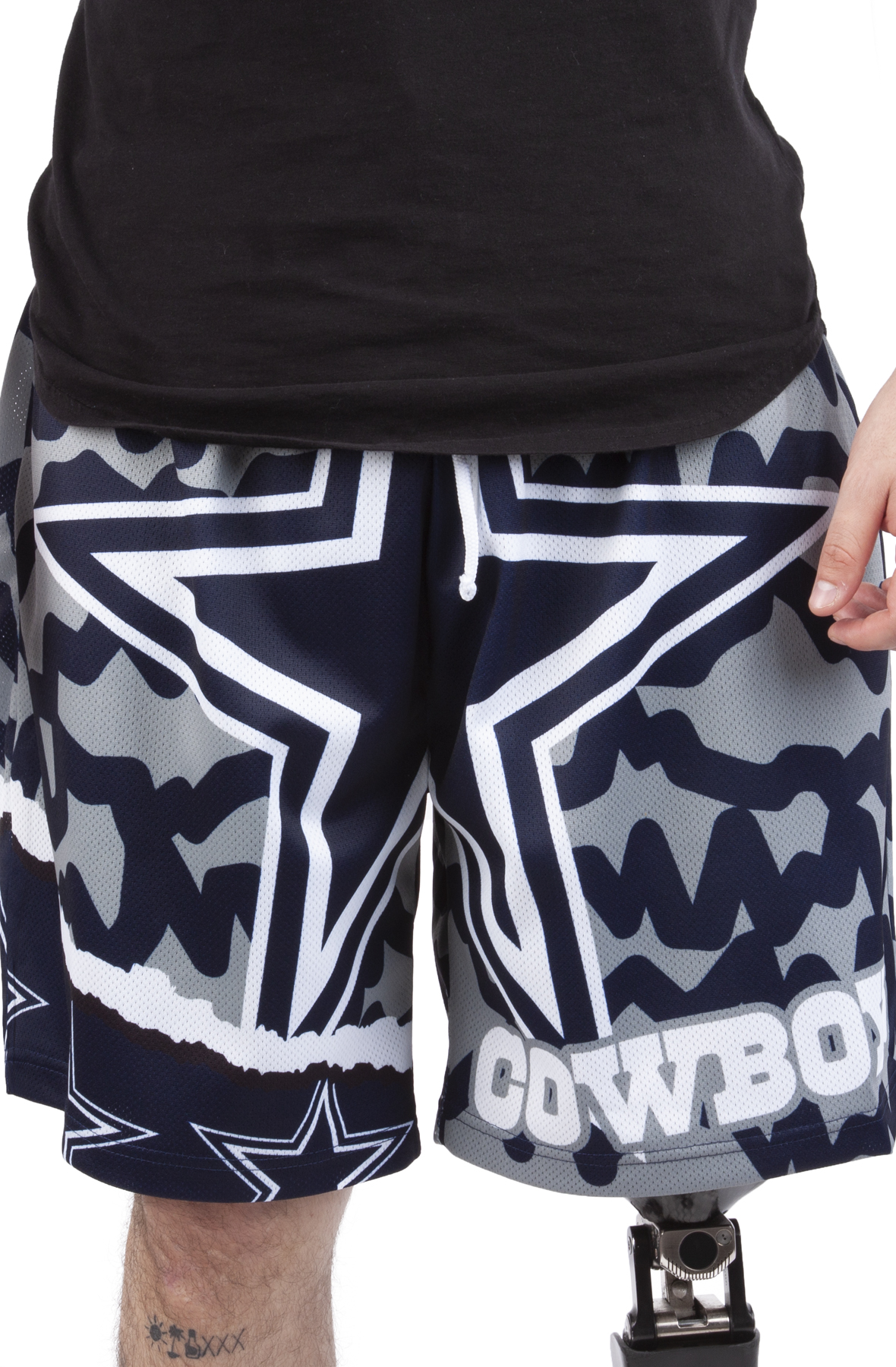 Men's Mitchell & Ness Navy Dallas Cowboys Jumbotron Shorts