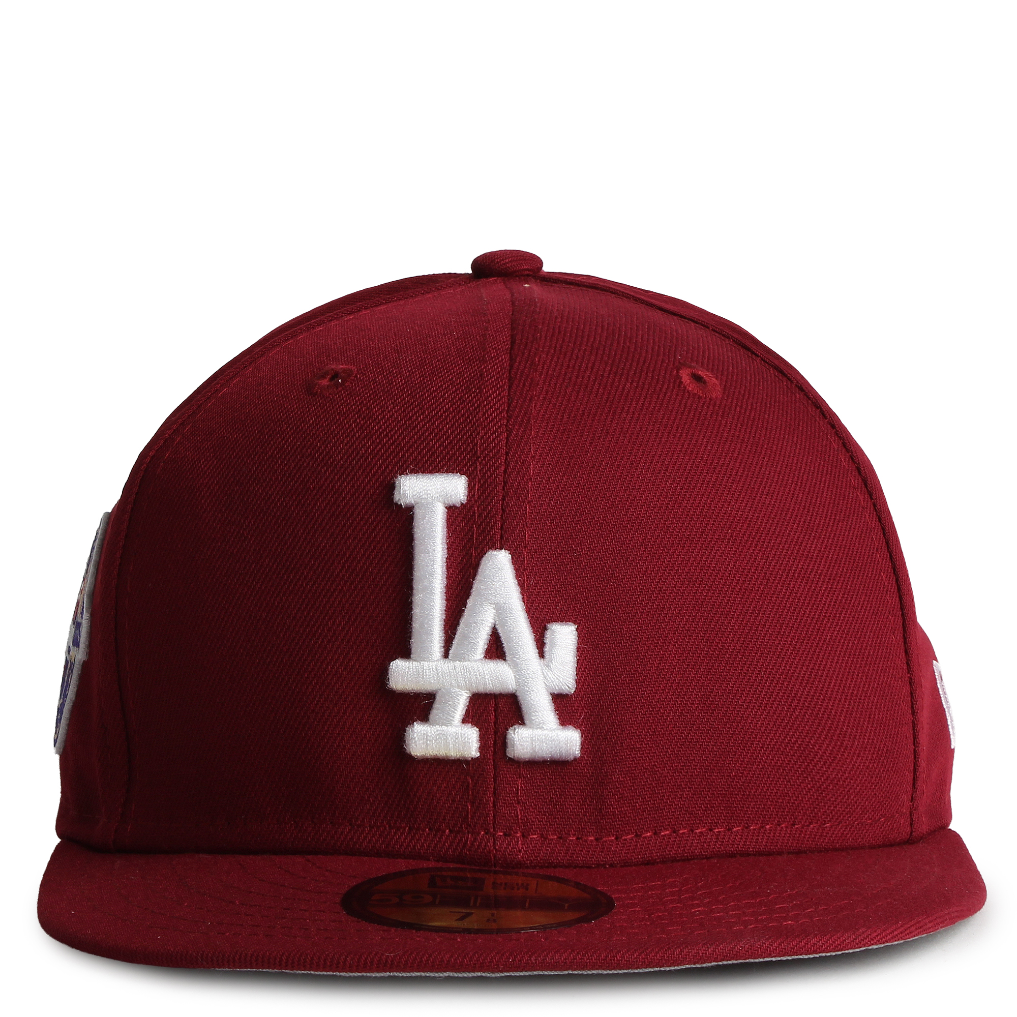 New Era MLB Los Angeles Dodgers 59FIFTY Sidepatch Fitted Hat Burgundy White