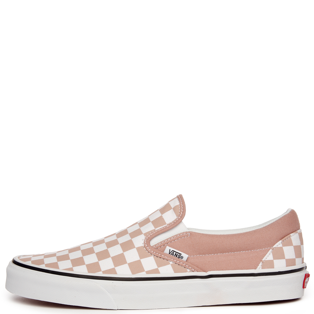 vans classic slip on rose checkered shoes