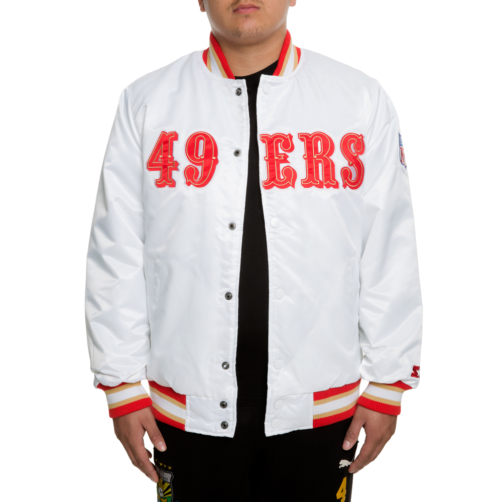 GIII/STARTER San Francisco 49ers Quick Snap Track Mens Jacket (White/Red)