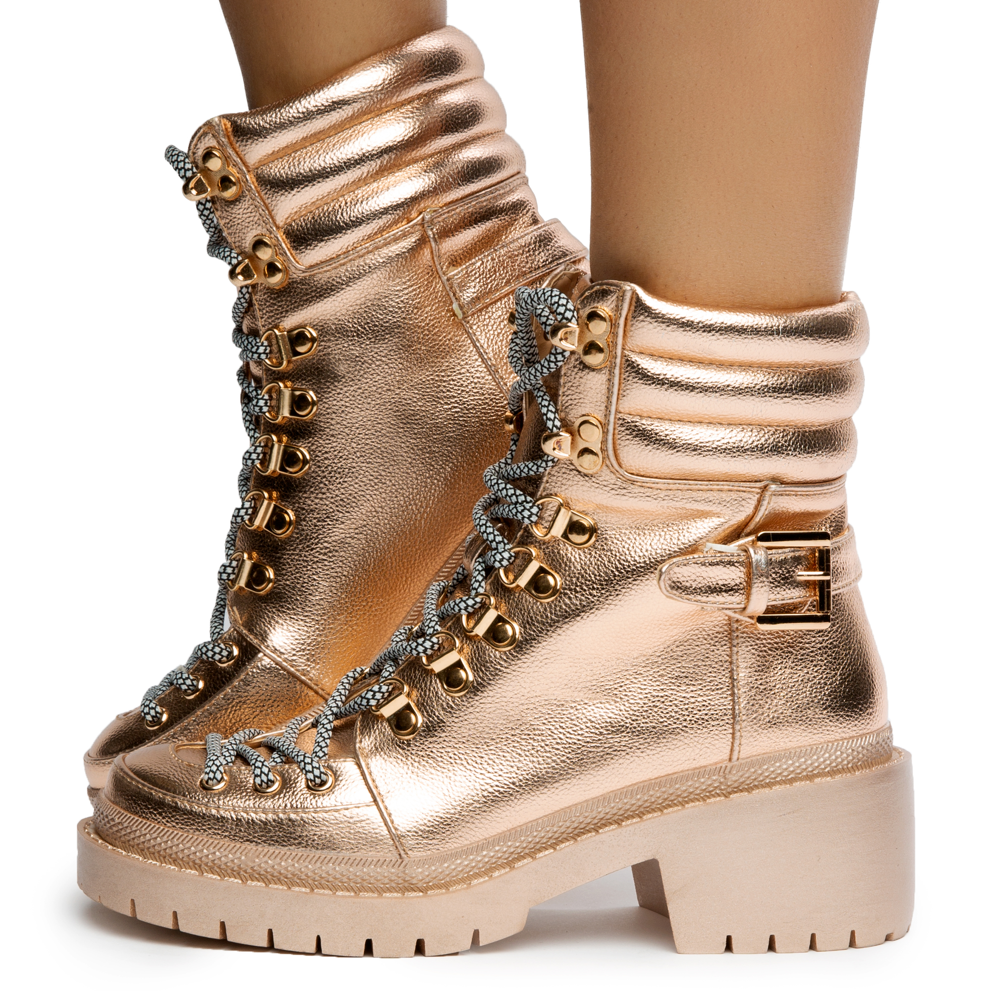gold boots women