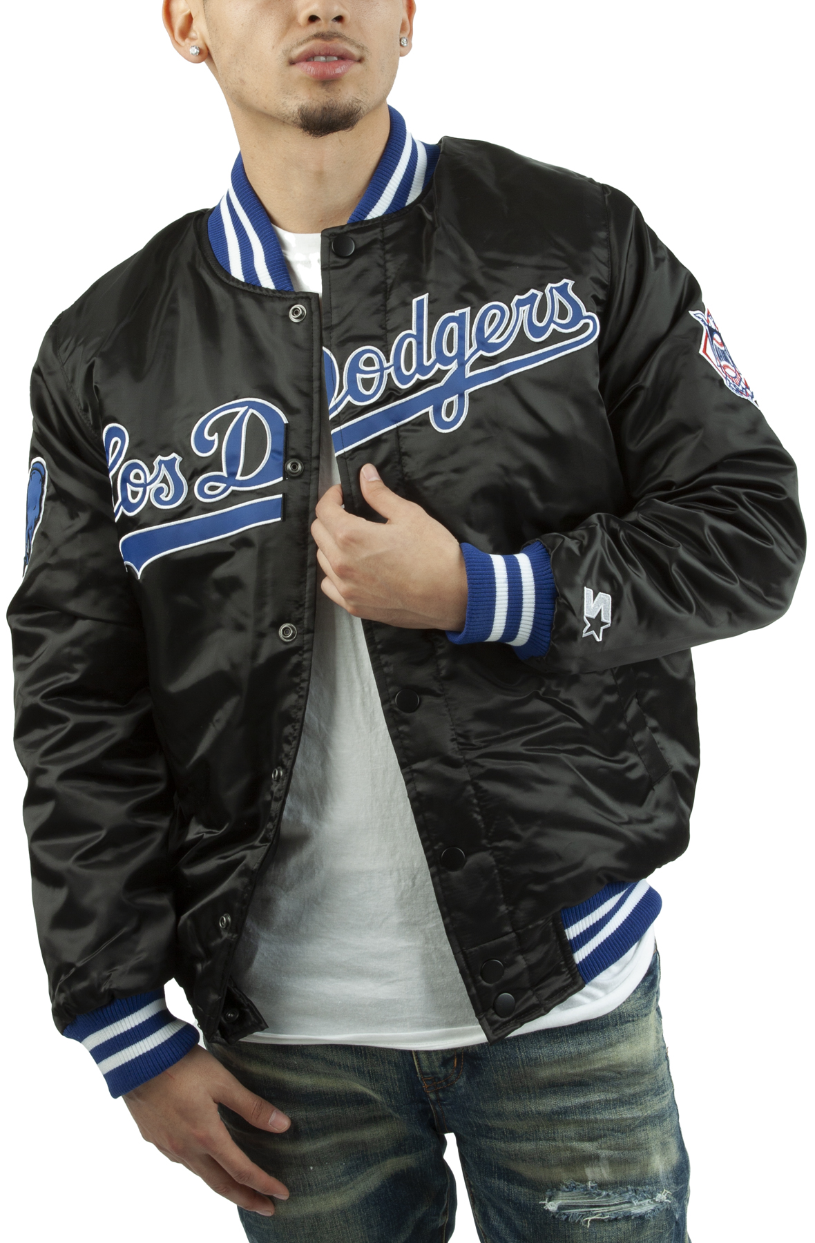 Los Angeles Dodgers Denim Jacket  Los Angeles Dodgers Hooded Jacket
