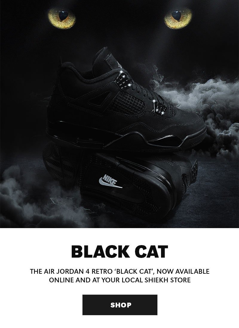 Shop AIR JORDAN 4 RETRO BLACK CAT 