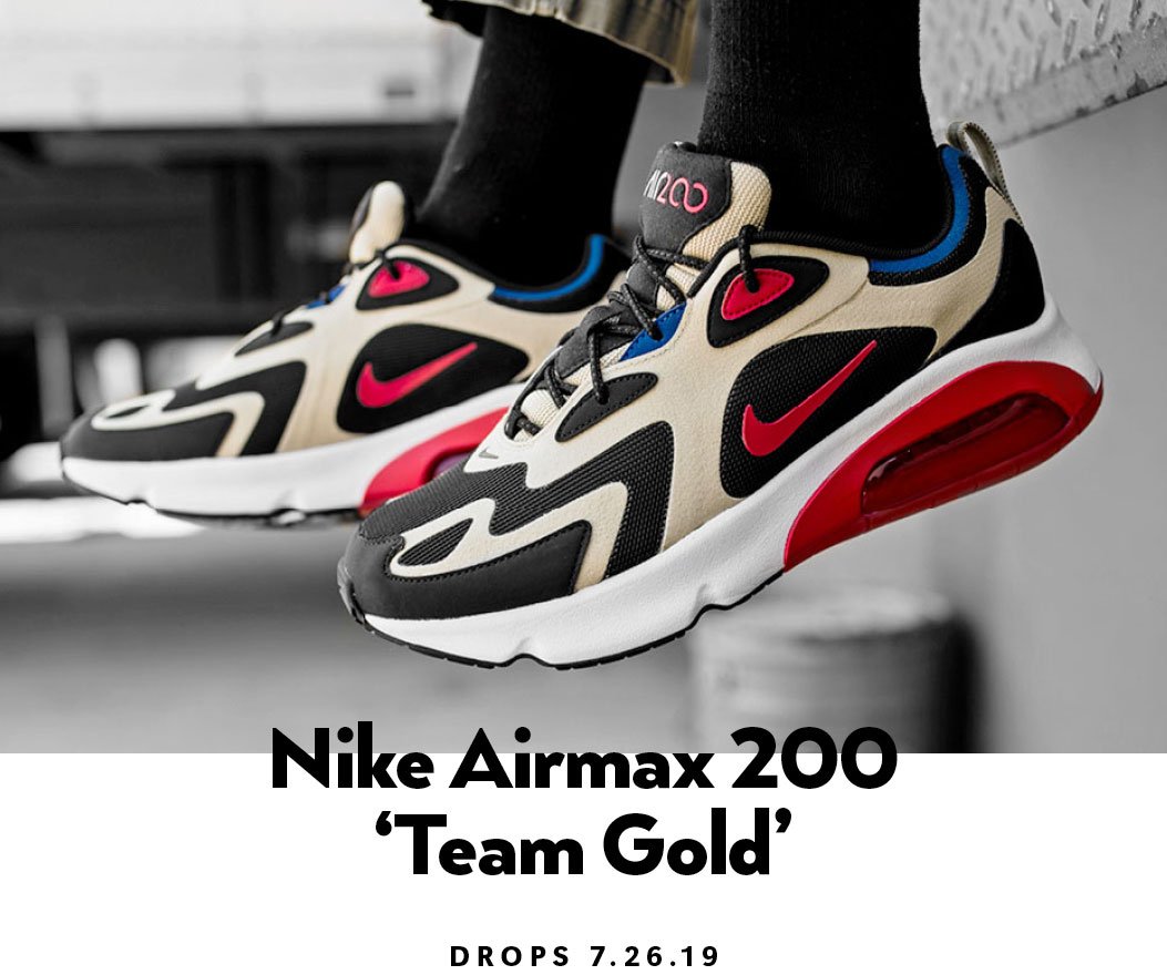 air max 200 team gold university red black