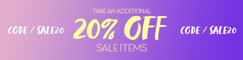 Take an additional 20% off sale items with code SALE20